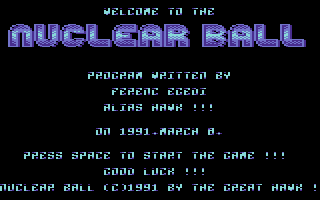 Nuclear Ball Title Screenshot