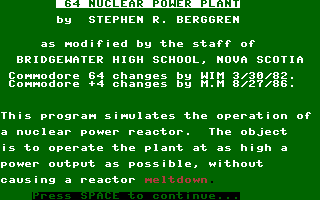 Nuclear Power Plant Title Screenshot
