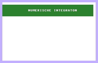 Numerische Integraton Title Screenshot