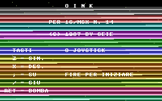 Oink Title Screenshot