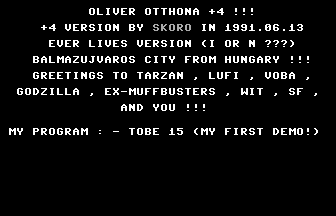 Oliver Otthona +4 Title Screenshot