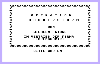 Operation Thunderstorm Title Screenshot