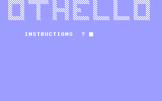 Othello (Tri-Micro) Title Screenshot