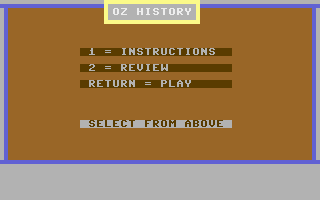 OZ History Screenshot