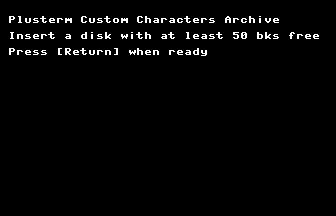 Plusterm Custom Characters Archive