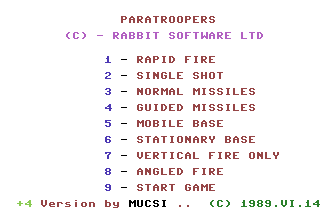 Paratroopers (MB) Title Screenshot