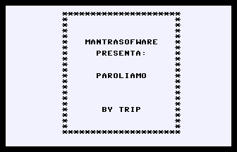 Paroliamo (Mantra) Title Screenshot