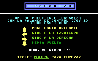 Pasadizo Title Screenshot