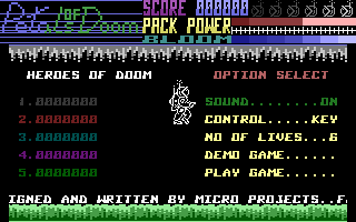 Petals Of Doom Title Screenshot