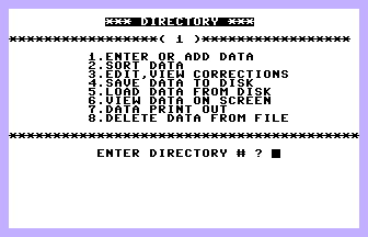 Phone Directory Screenshot