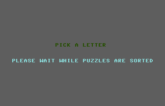 Pick-A-Letter (Compute!'s Gazette) Title Screenshot