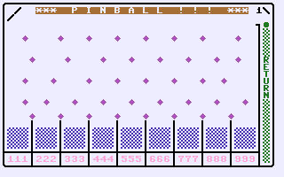 Pinball (Commodore) Screenshot