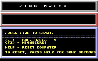Ping-break Title Screenshot