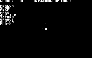 Planetenbewegung Screenshot