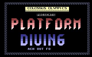 Platform Diving Title Screenshot