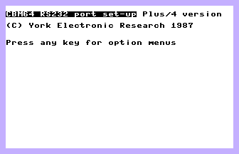 Plus/4 RS232 Interface Title Screenshot