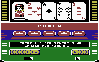 Poker (C16/MSX 40) Screenshot