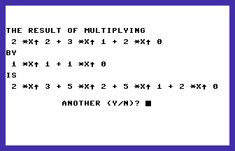 Polynomial Multiplication Screenshot