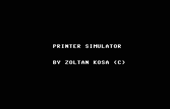 Printer Simulator Title Screenshot