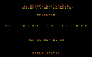 Psichedelic Lights Title Screenshot