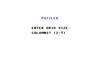 Puzzler (Compute!) Title Screenshot