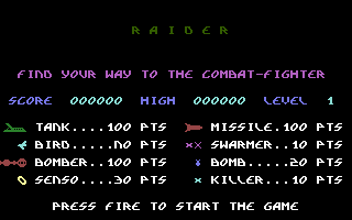 Raider (Go Games 47) Title Screenshot