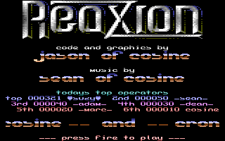 Reaxion Title Screenshot