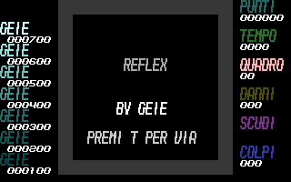 Reflex (C16/MSX 36) Title Screenshot