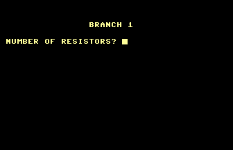 Resistors (100 Programs For The Commodore 16) Screenshot