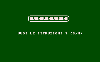 Reverse (Italian) Title Screenshot