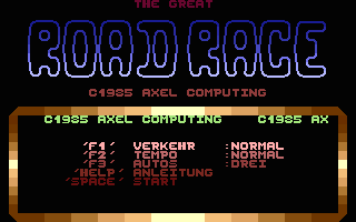 Road Race Title Screenshot