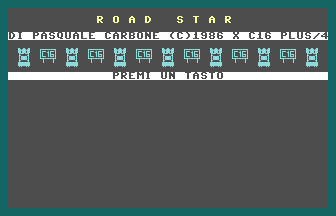 Road Star 1986 Title Screenshot