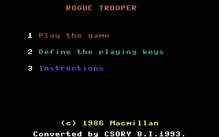 Rogue Trooper Title Screenshot
