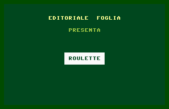 Roulette (C16/MSX 2) Title Screenshot