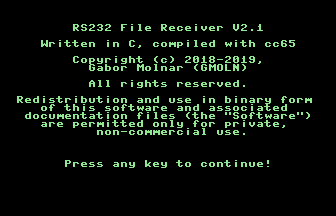 RS232 File Receiver Screenshot