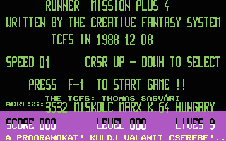 Runner Mission Title Screenshot
