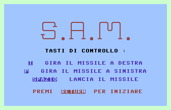 S.A.M. (Italian) Title Screenshot