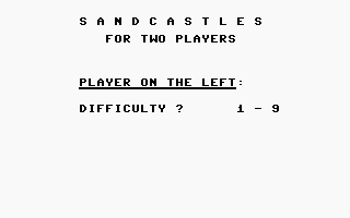 Sandcastles Title Screenshot