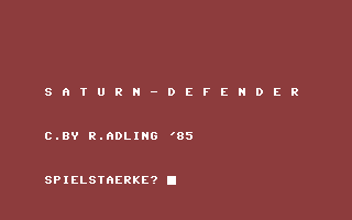 Saturn Defender Title Screenshot