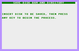 Save Disk BAM And Directory Screenshot