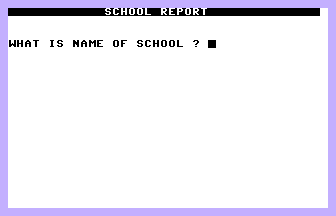 School Report Screenshot