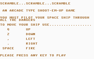 Scramble (APS) Title Screenshot