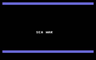 Sea War Title Screenshot