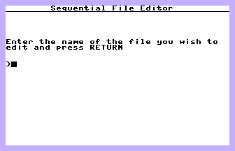 Sequential File Editor Title Screenshot
