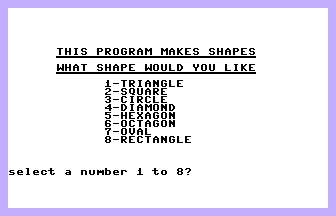 Shape Program Title Screenshot