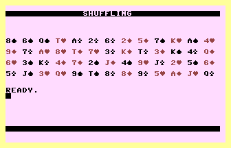 Shuffle (100 Programs For The Commodore 16) Screenshot