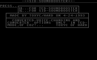 SID-Soundbooster Title Screenshot
