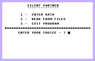 Silent Partner Title Screenshot