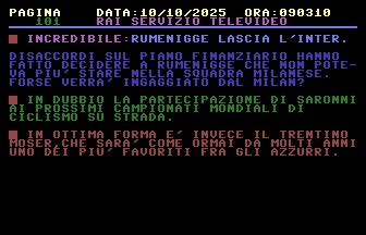 Simulazione Televideo Screenshot