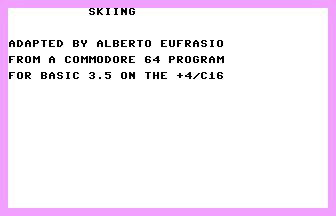 Skiing Title Screenshot